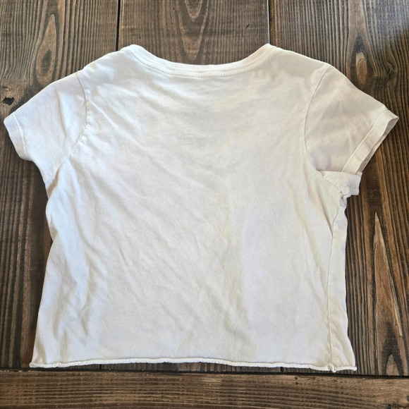 The Rolling Stones T Shirt Womens Medium Cropped 70s Vintage Tour Rock Tee Y2K - Picture 4 of 4